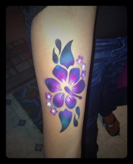 Pretty Flower Airbrush Tattoo