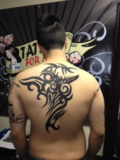 Custom Tribal Airbrush Tattoo