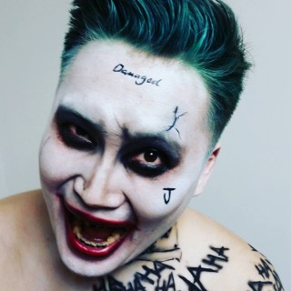 Joker Costume Airbrush Tattoos