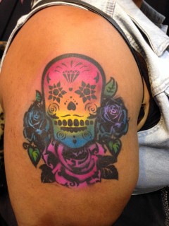 Sugar Skull with Roses by Tattoos for Now