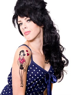 Amy Winehouse Costume Airbrush Tattoos