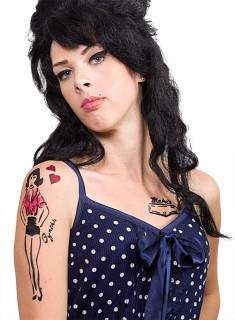 Amy Winehouse Costume Airbrush Tattoos
