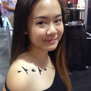 Birds airbrush tattoo