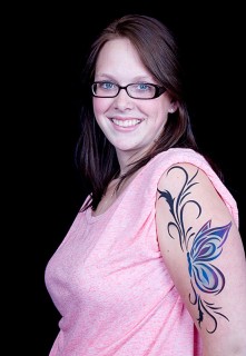 Butterfly airbrush tattoo