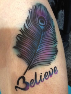 Believe Airbrush Tattoo by Tattoos for Now