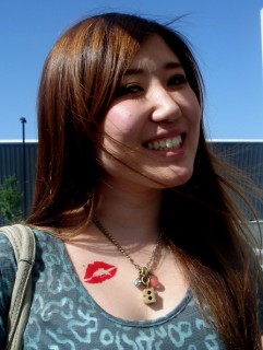 Lips airbrush tattoo