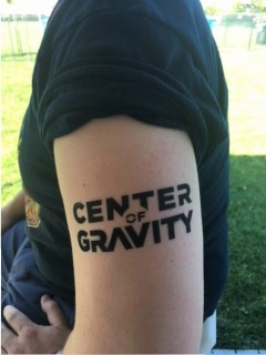 Center of Gravity airbrush tattoo