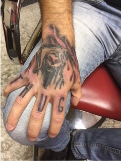 Thug and Reaper Airbrush Tattoo