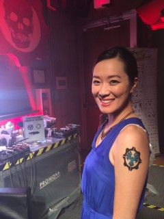 Custom airbrush tattoos at event