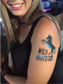 wild unicorn airbrush tattoo