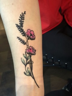 floral tattoo by tattoos for now