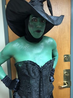 green wicked witch bodypainting