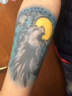 wolf custom tattoo