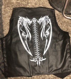 Airbrush Leather Vest